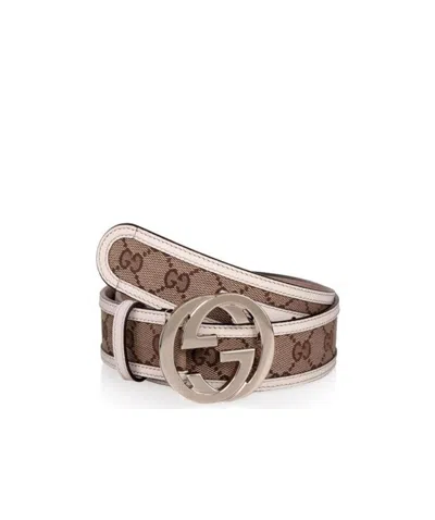 Gucci Double G Buckle Belt In Nude