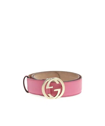 Gucci Double G Buckle Belt In Pink