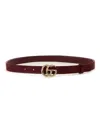 Gucci Double G Buckle Belt In Red