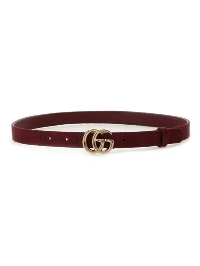 Gucci Double G Buckle Belt In Brown