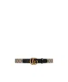 Gucci Classic Canvas Belt With Signature Logo Buckle In Black
