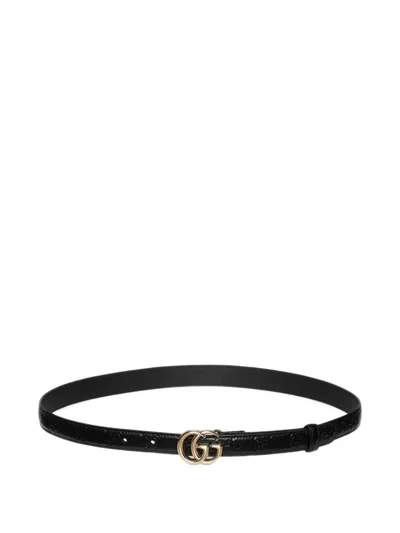 GUCCI DOUBLE G BUCKLE LEATHER BELT
