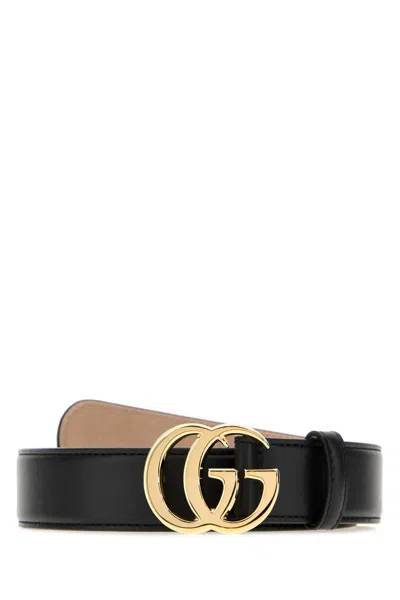 Gucci Double G Buckle Leather Belt In Multi