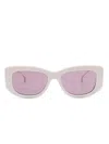Gucci Double G Butterfly-frame Sunglasses In 粉色