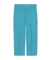 Gucci Double G Canvas Trousers In Blue