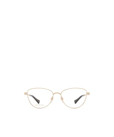 Gucci Double-g Cat-eye-frame Glasses In Nude