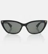 Gucci Double G Cat-eye Sunglasses In Black