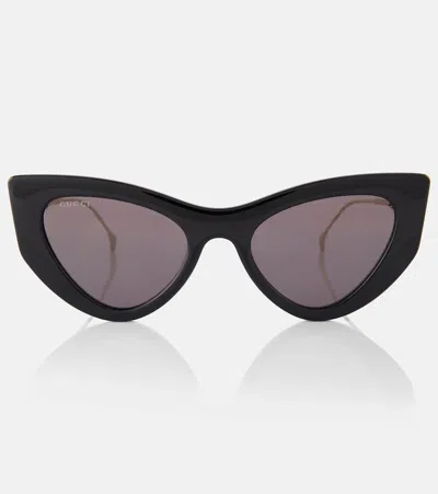 Gucci Double G Cat-eye Sunglasses In Black