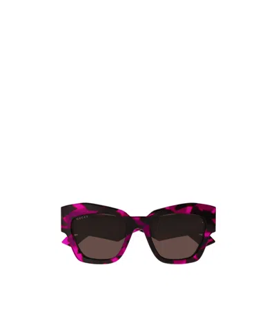 Gucci Double G Cat-eye Sunglasses In Black