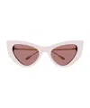 Gucci Double G Cat-eye Sunglasses In Nude