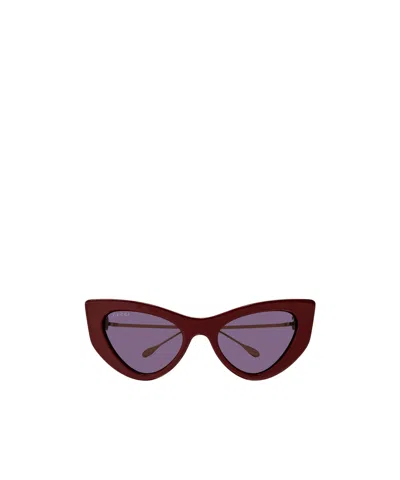 Gucci Double G Cat-eye Sunglasses In Purple