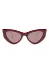 Gucci Double G Cat-eye Sunglasses In Red