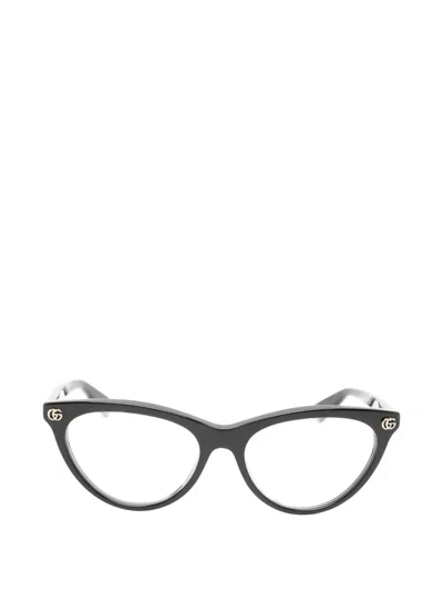 Gucci Double G Cat-eye Glasses In Black