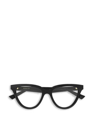 Gucci Double G Cat-eye Glasses In Black