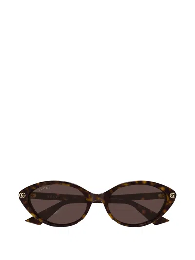 Gucci Double G Cat-eye Sunglasses In Brown