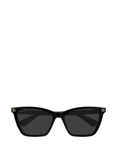 Gucci Double G Cat-eye Sunglasses In Black