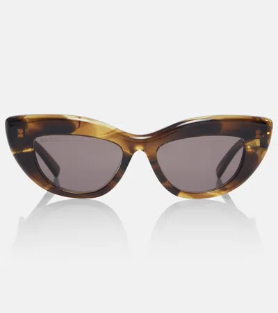 Gucci Double G Cat-eye Sunglasses In Neutral