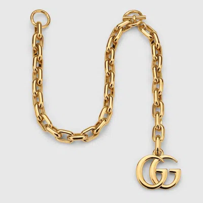 Gucci Double G Charm Belt In Gold
