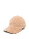 Gucci Double G Corduroy Cap In Neutral