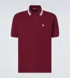 Gucci Bordeaux Polo Shirt With Striped Motif On The Collar And Double G Embroidery On The Front In C