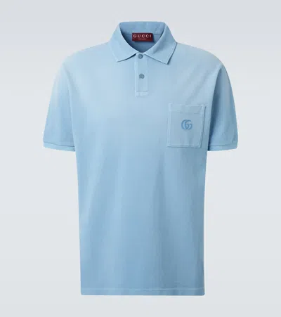 Gucci Double G Cotton-blend Piqué Polo Shirt