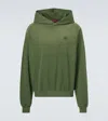 Gucci Double G Cotton Jersey Hoodie In Green