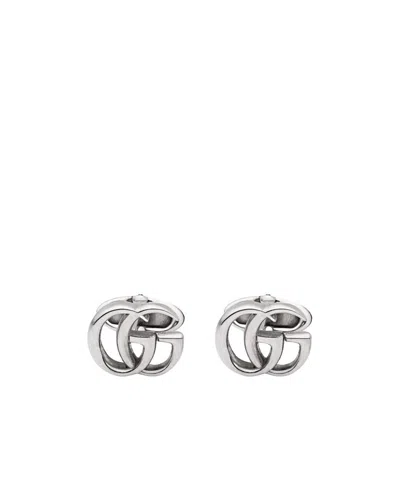 Gucci Double G Cufflinks In White