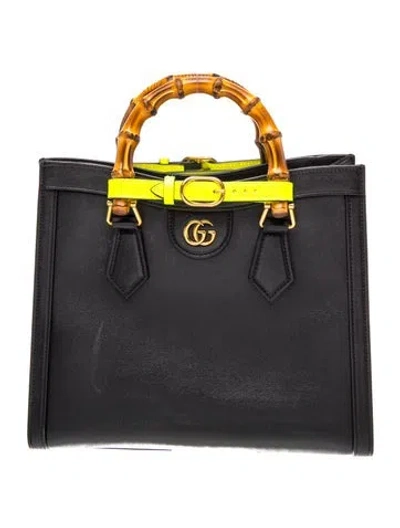 Pre-owned Gucci Double G Diana Small In Black