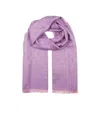 Gucci Double G Double-sided Fringed Scarf In Pink