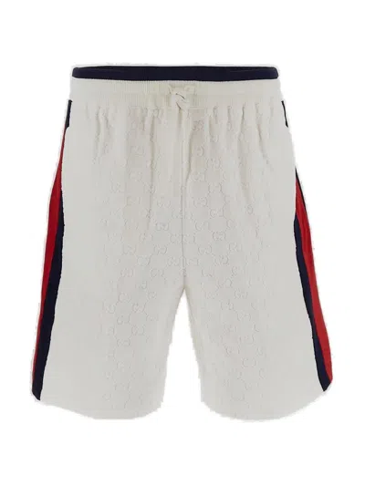 Gucci Double G Drawstring Shorts In White