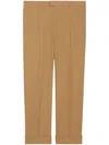 Gucci Drill Cotton Tapered Trousers In Neutrals