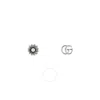 Gucci Double G Flower Stud Earrings - Ybd527390001 In Silver Tone