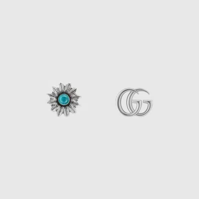 GUCCI GUCCI DOUBLE G FLOWER STUD EARRINGS