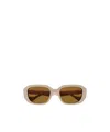 Gucci Double-g Geometric-frame Sunglasses In Brown