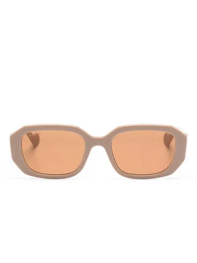 Gucci Gg Sonnenbrille Mit Geometrischem Gestell In Neutrals