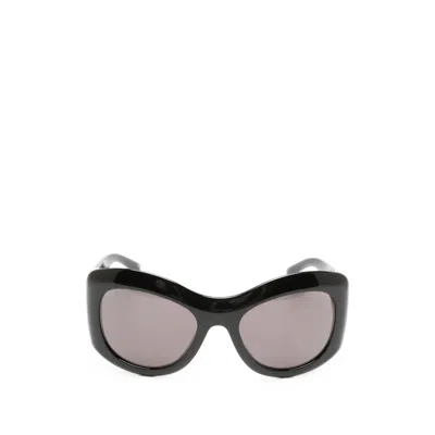 Gucci Double G Geometric-frame Sunglasses In Black/black