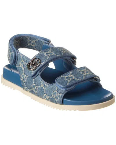 Gucci Double G Sandal In Blue