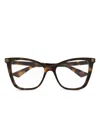 Gucci Double G Glasses In Brown