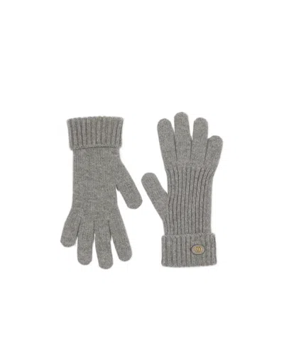 Gucci Double G Gloves In Gray