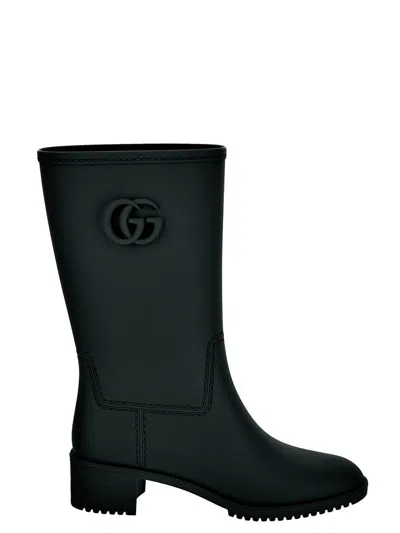Gucci Rubber Rain Boots In Black