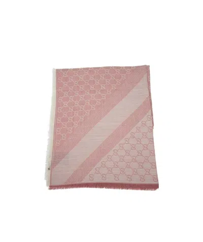 Gucci Double G Jacquard Scarf In Pink