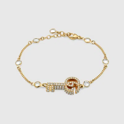 Gucci Double G Key Necklace With Crystals