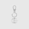 Gucci Double G Keychain In Silver