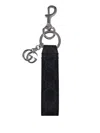 Gucci Logo Plaque Monogrammed Keychain