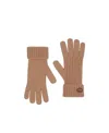Gucci Womens Camel Double-g Wool And Cashmere Gloves In Brown