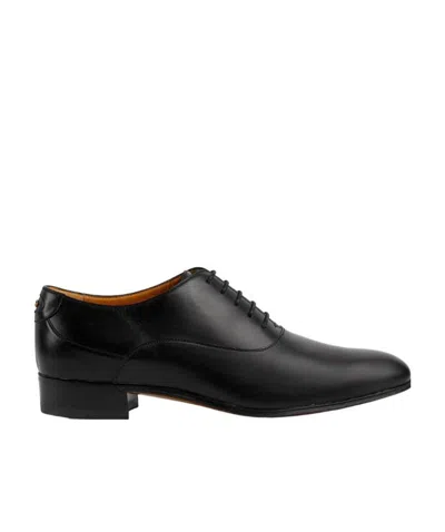 Gucci Double G Lace-up Shoes In Black
