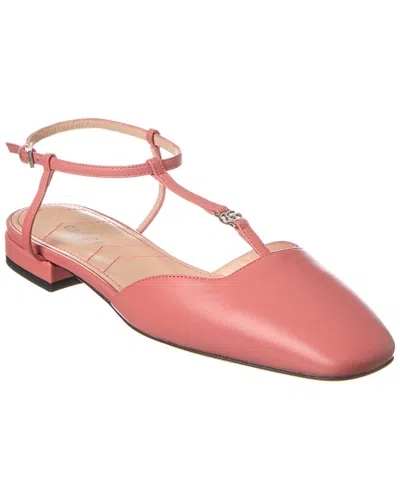 Gucci Double G Leather Ballet Flat