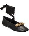 GUCCI GUCCI DOUBLE G LEATHER BALLET FLAT