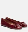Gucci Double G Leather Ballet Flats