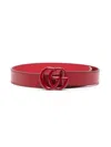 Gucci Gg Logo-buckle Belt In Red